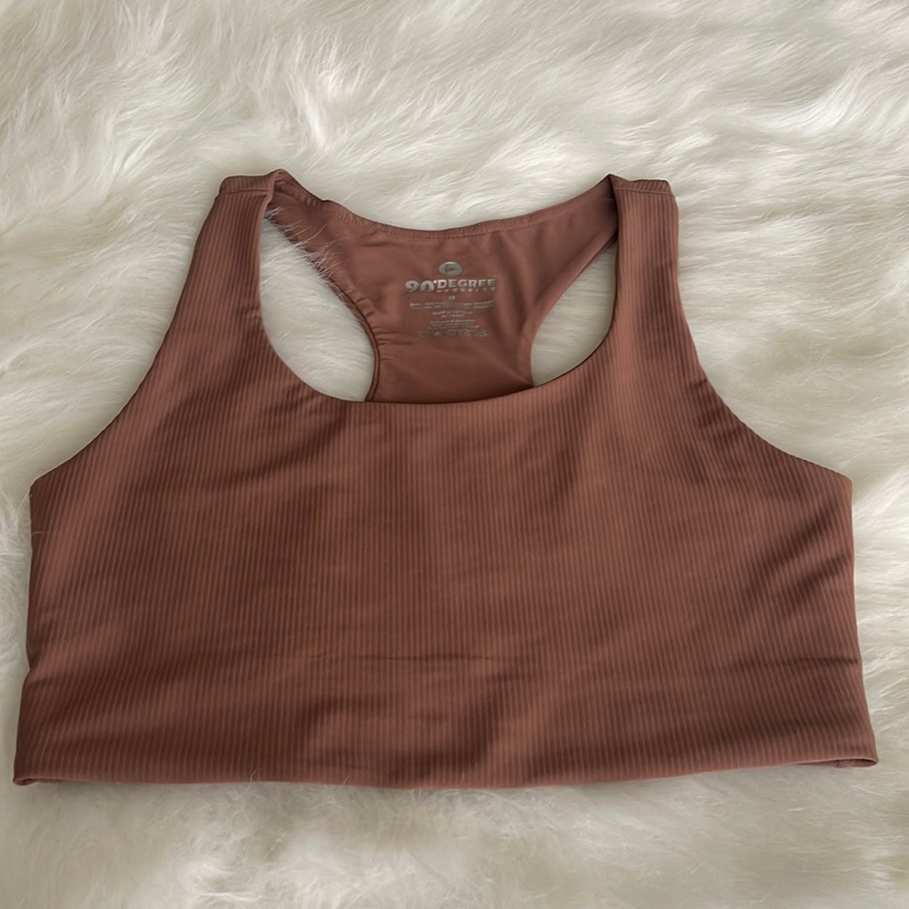 EUC 90 Degree by Reflex Ribbed Sports Bra size medium